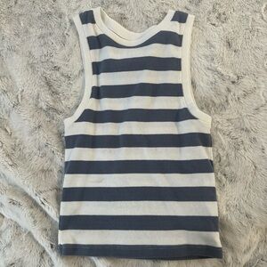 Hollister Navy and White Striped Tank